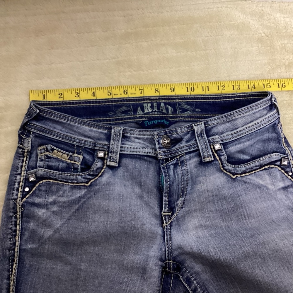 ARIAT TORQUOISE WOMENS BOOT CUT JEANS - Picture 6 of 16